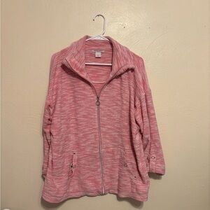 Allison Daley Rose and Cream Knit Top